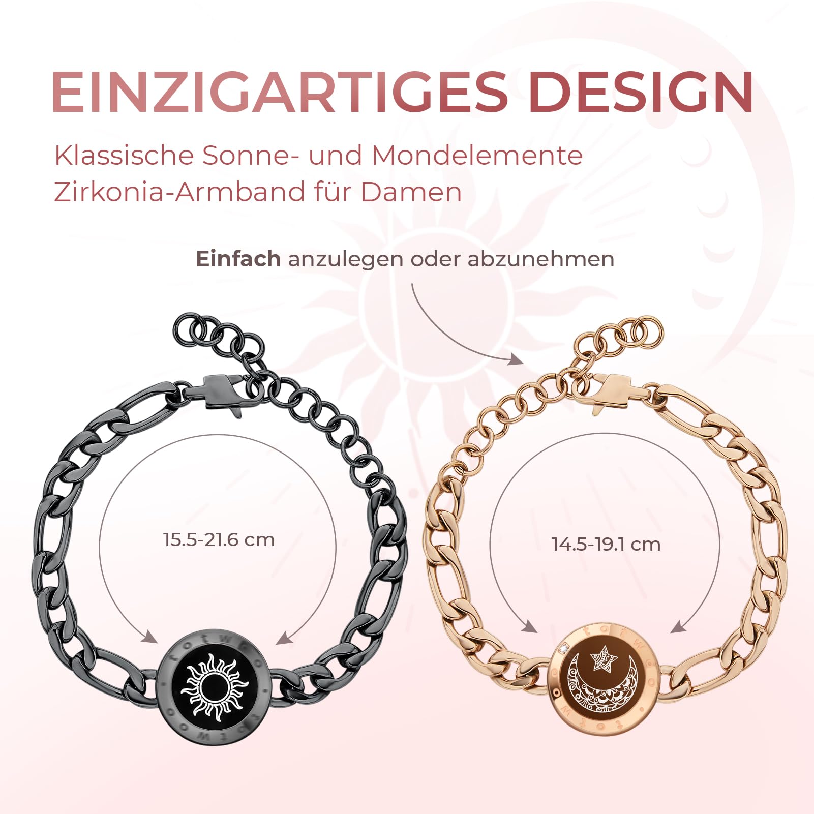 TOTWOO Braccialetti di Coppia Touch con Collegamento Bluetooth Uno a Uno tramite App, Luci e Vibrazioni – Regalo Perfetto per San Valentino e Coppie a Distanza, in Acciaio Inossidabile 316L