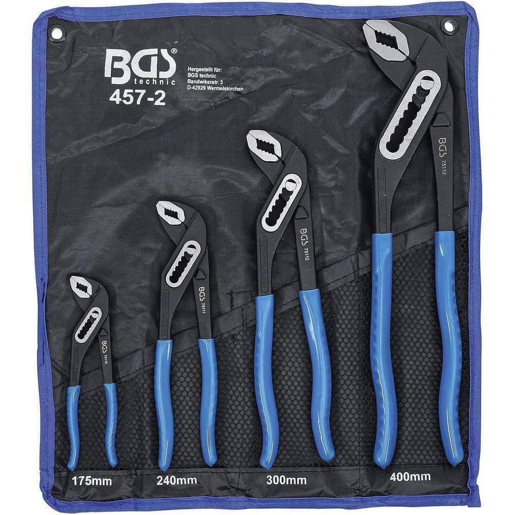 Jeu de Pinces Multiprise 4 pcs - Acier, Prise Ajustable - Polyvalence et Robustesse, Pro - D-Work