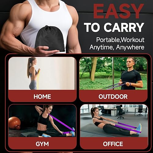 Miniatura 5 de Juego de bandas de resistencia con anclaje de puerta, bandas de asistencia para dominadas de varios niveles, bandas de ejercicio para entrenamiento,