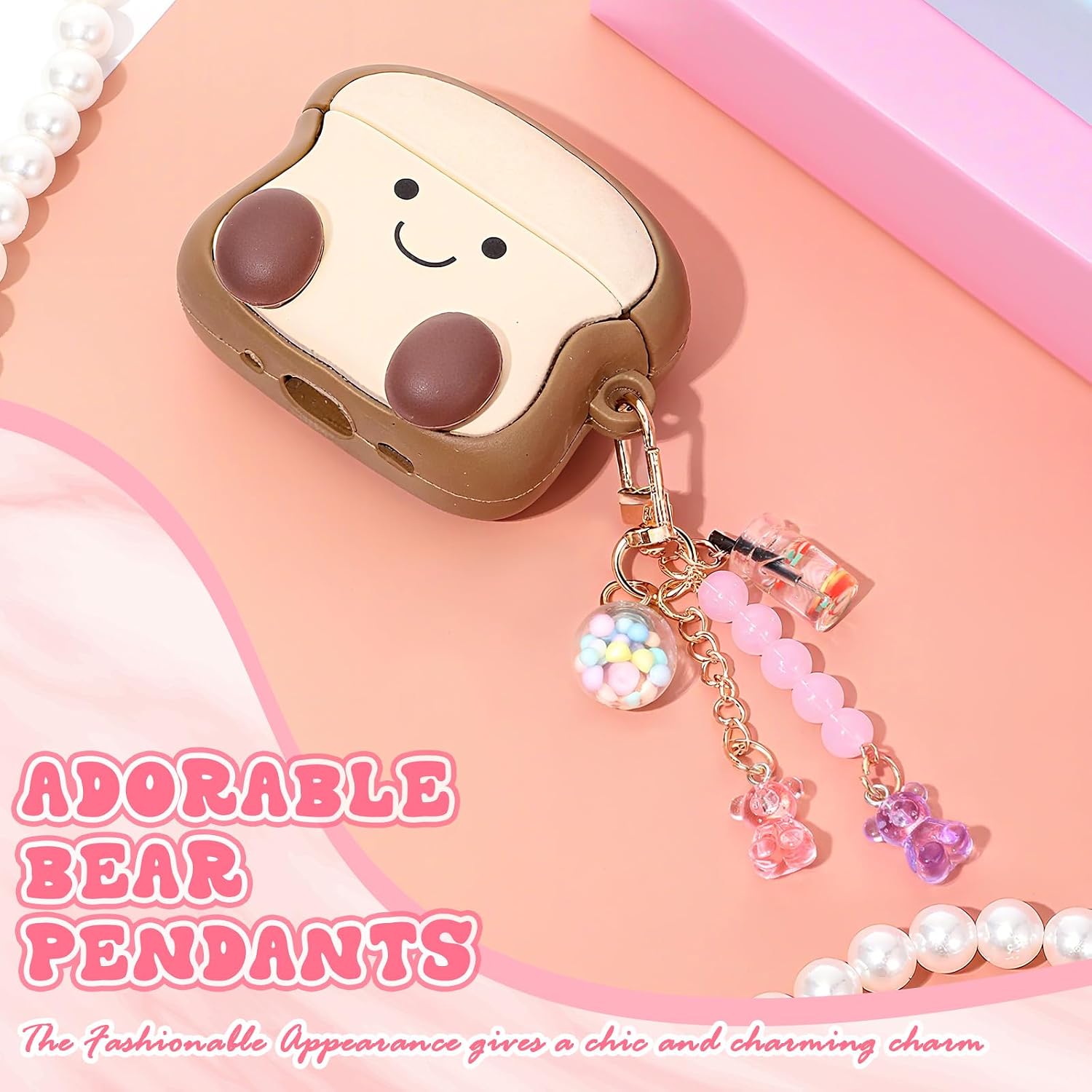 Ecally Cute Resin Bear Keychain Macaron Bear Keychains Candy Pendant Jewelry Gift Bag Key Ring Accessories for Girl Women