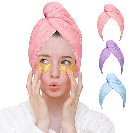 Good Nite Hair Towel Wrap 3 Pack Microfiber – 65 x 25 cm
