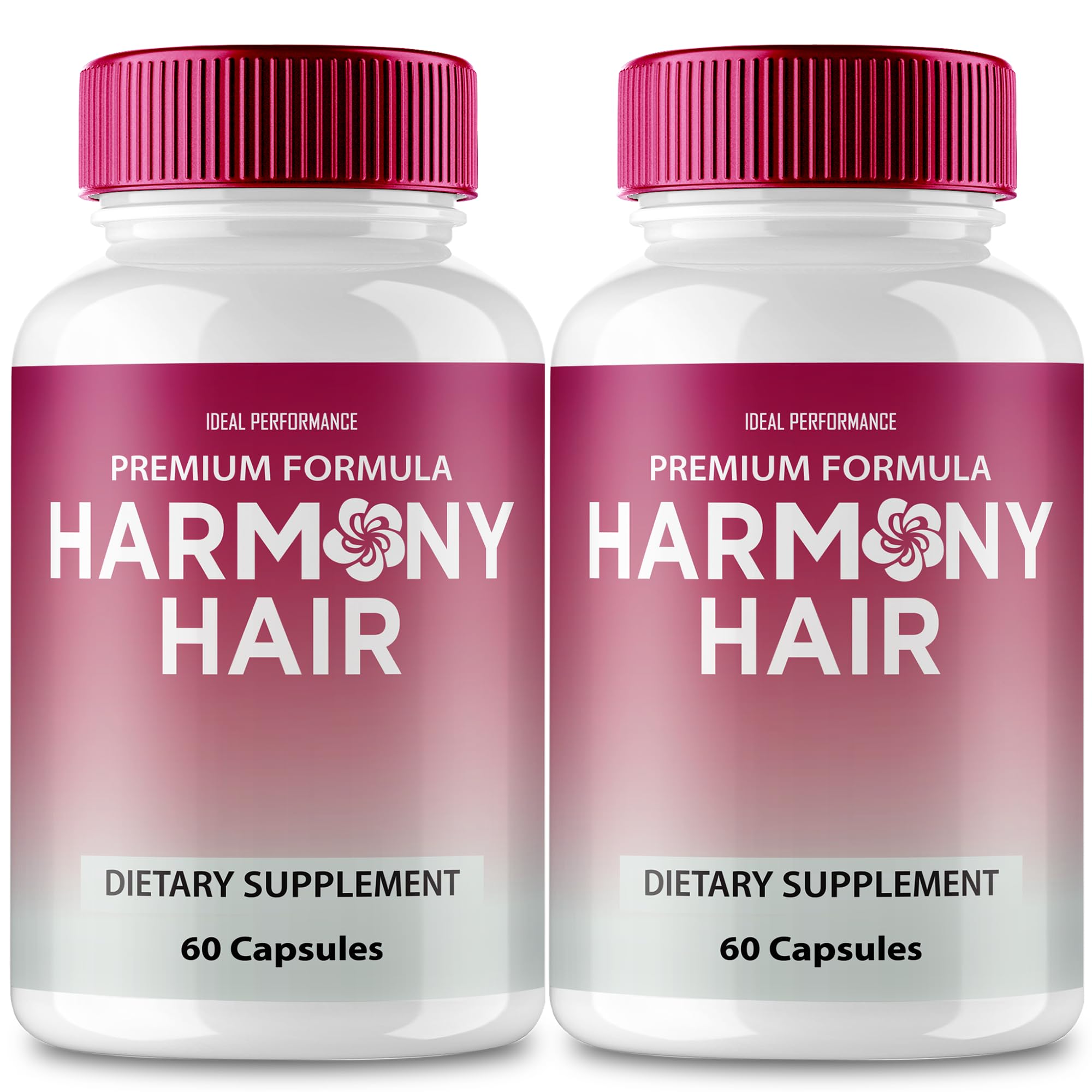 Harmony Hair Growth Capsules, Harmony Hair Health Supplement Pills - Extra Strength, HarmonyHair Capsules Strengthen and Revitalize with All Natural Formula, Harmony Hair Support Reviews (2 Pack)