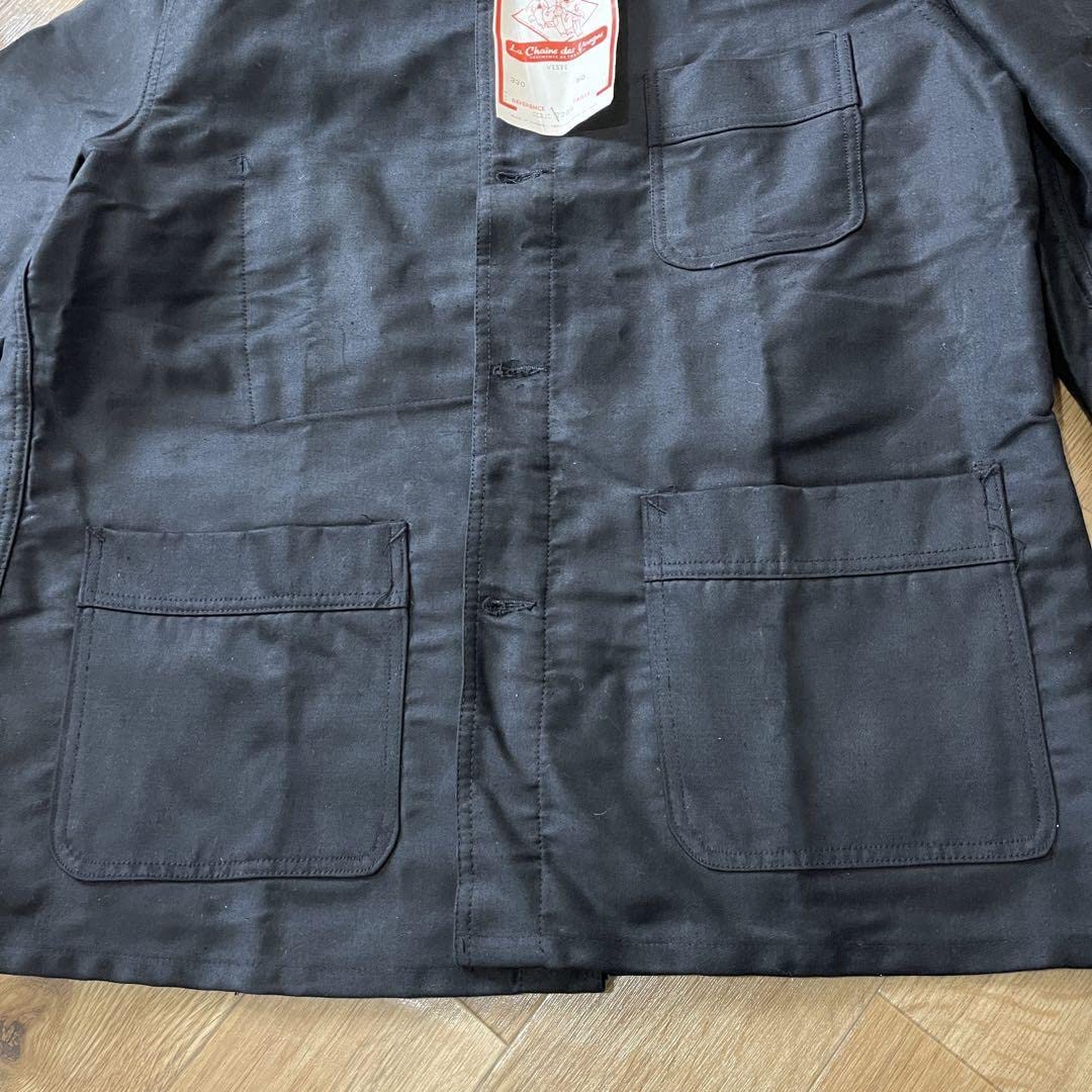 【極美品】50-60s フランス モールスキンジャケット 46 濃紺 Amazon.co.jp: ブラックモールスキンジャケット 50〜60's