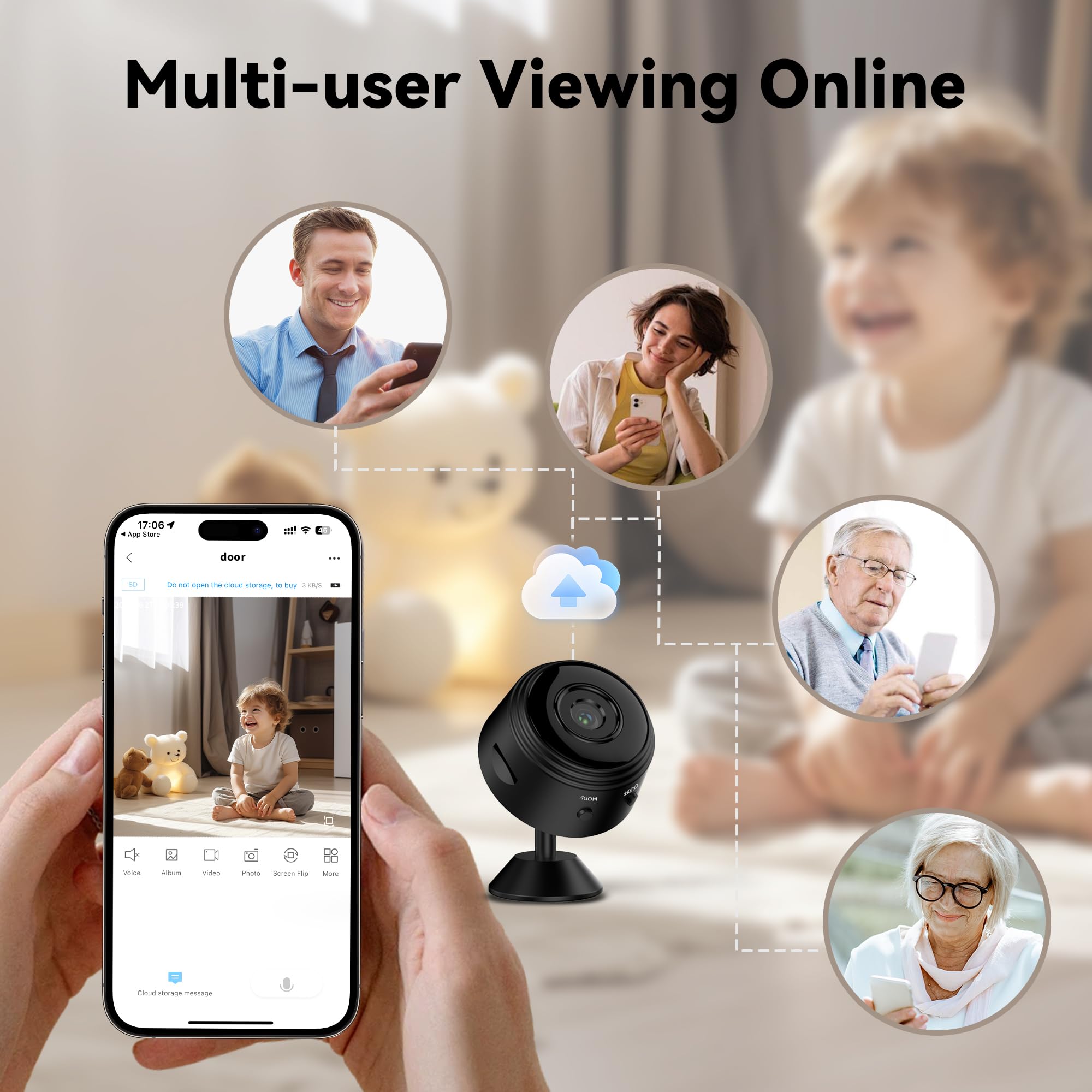 Mini Telecamera Spia WiFi Nascosta 1080P Con Rilevamento Movimento, Visione Notturna E Audio – Invisibile E Controllabile Da Smartphone