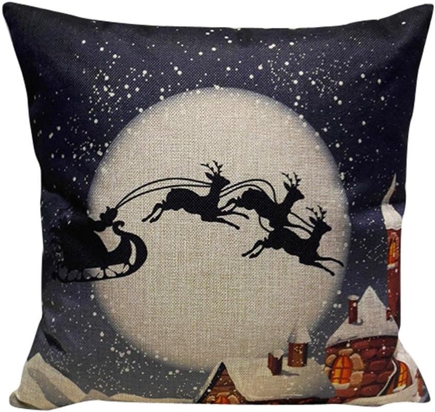 Christmas Pillow Case, Eenkula 2016 New Sofa Bed Home Decoration Festival Pillow Case Square Cushion Cover 45cm*45cm