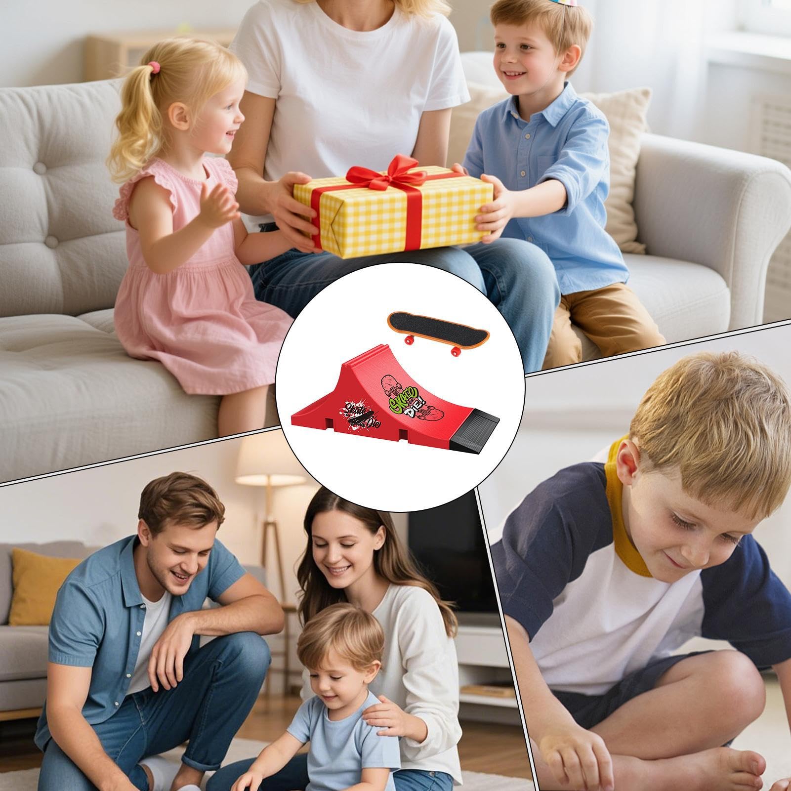Finger Skateboard | with Fingerboard Small Toys - Finger Board Skate Training Ramp | for Kids Adults Indoor Outdoor Home Travel Classroom Party Competition — view 4