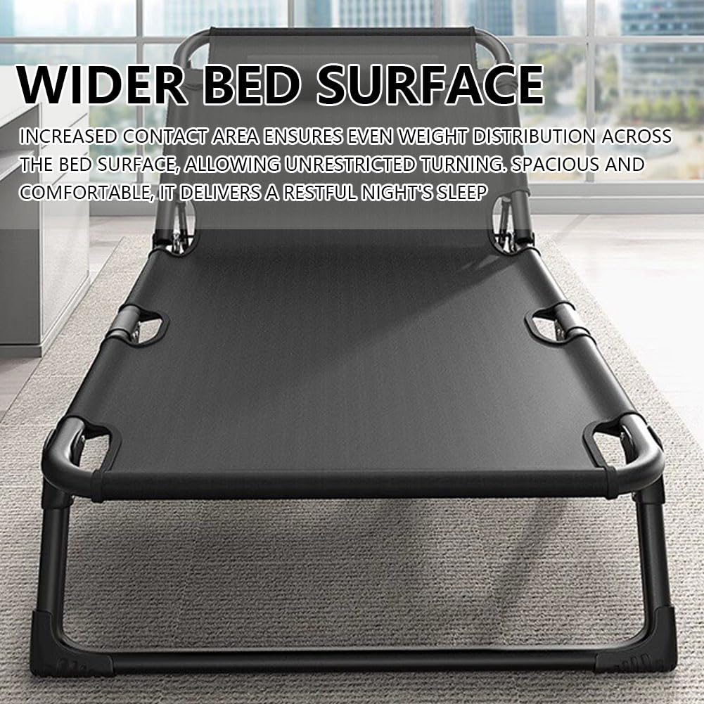 Feldbett Klappbar, Feldbett Campingbett Klappbar Feldbett mit Matratze Klappbett Gästebett Klappbett mit Matratze 190x75cm