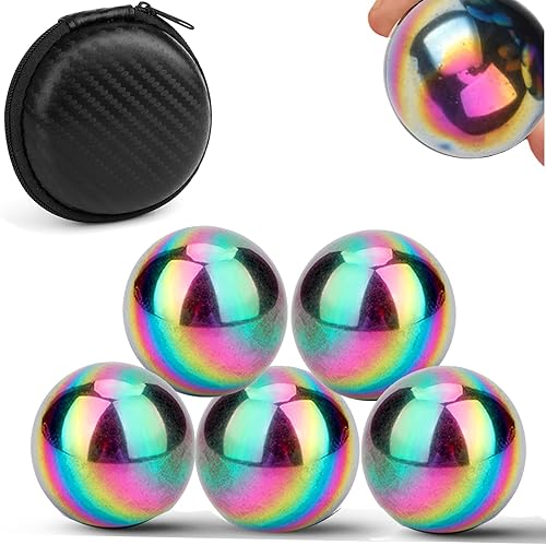 Miniatura 8 de Bolas magnéticas gigantes de 1.26 pulgadas para adultos, juego de 4 juguetes sensoriales grandes con funda de fibra, repuesto para masilla de