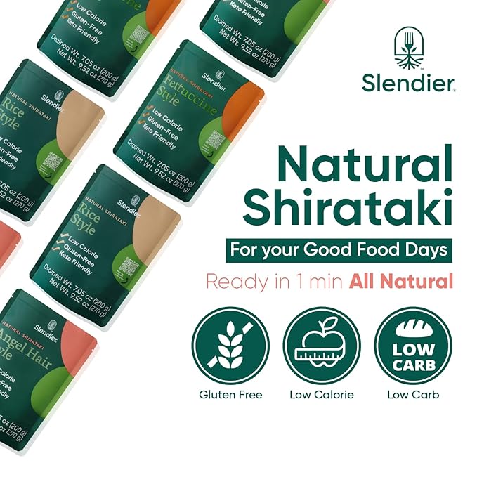 Slendier - Pack Variedad Shirataki de 6 | Pasta Baja en Carbos miniatura 3