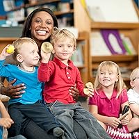Vista 5 de 4 platillos de dedo con asas de madera, platillos de dedo, instrumento de percusión, mini platillo de mano de danza del vientre, zills de dedo