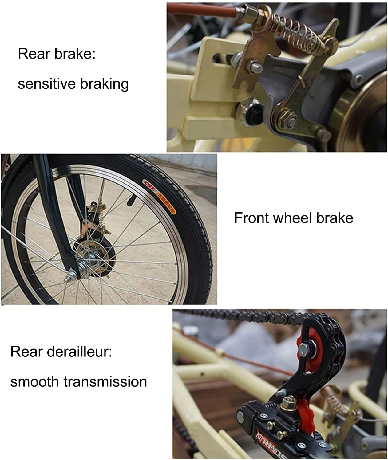 Comfort Three-Wheeled Bicycles for Seniors Adult Tricycle Bike for Women Men Seniors with Backrest 20 Inch Wheel 1 Speed Three Wheel Cargo Bicycles with Recreation Shopping