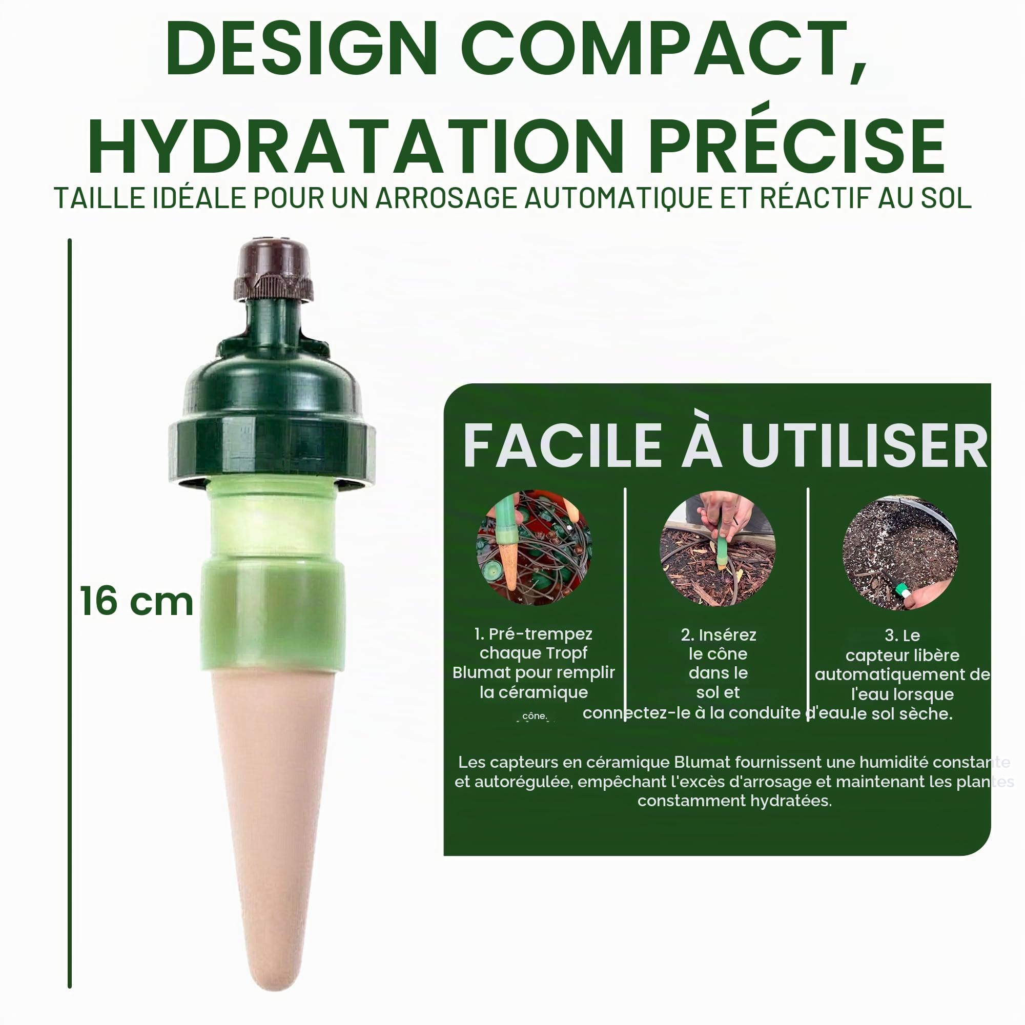 Blumat Système d'irrigation goutte à goutte - Tropf Medium Box - Dispositifs d'arrosage automatique pour jardin, terrasse et paniers suspendus - Système d'arrosage jusqu'à 12 plantes - Hydratation