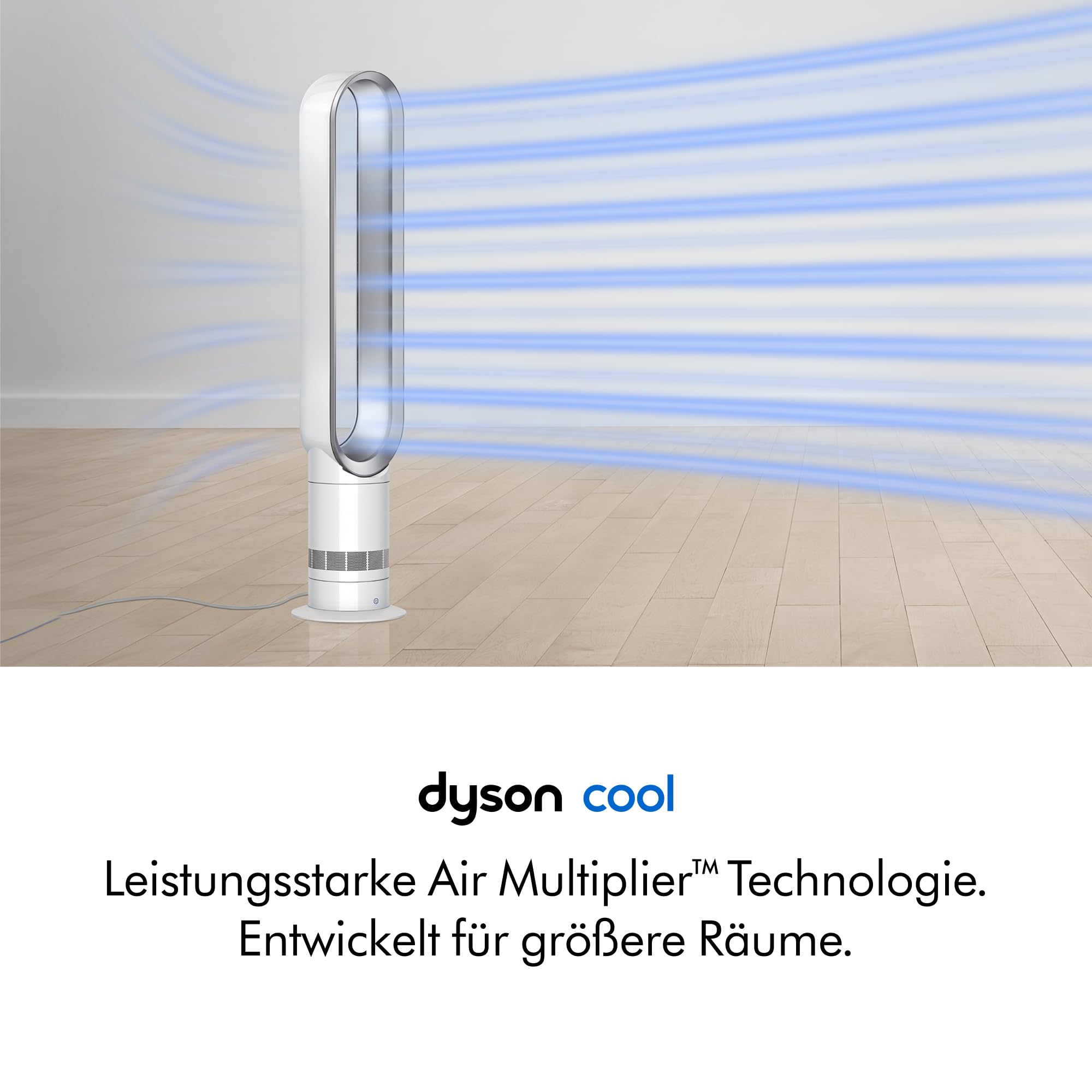 Dyson Cool AM07 Turmventilator – Leistungsstarke Air Multiplier Kühlung, 10 Geschwindigkeitsstufen, 70° Rotation, Fernbedienung