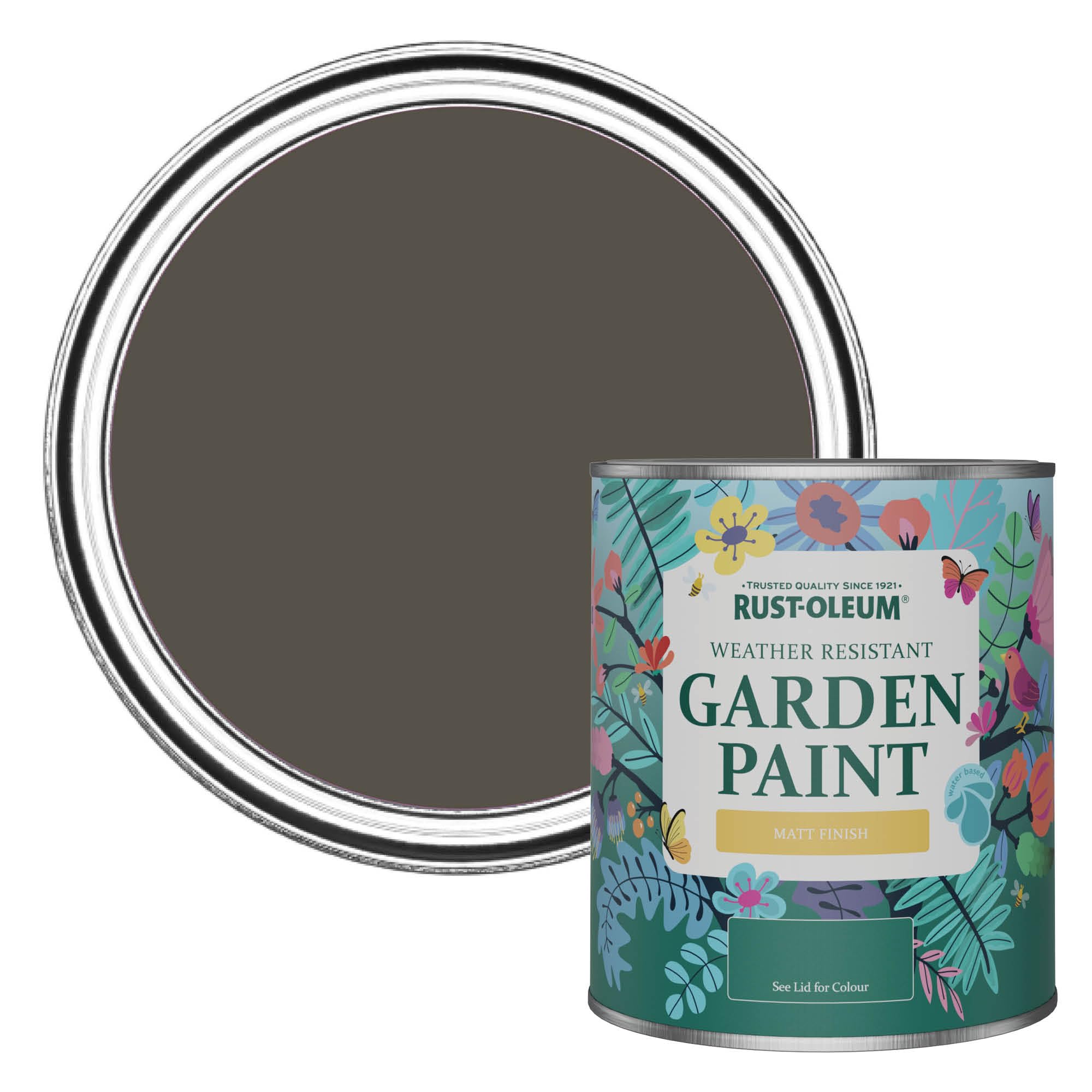 Rust-Oleum Brown Mould-Resistant Garden Paint in Matt Finish - Fallow 750ml