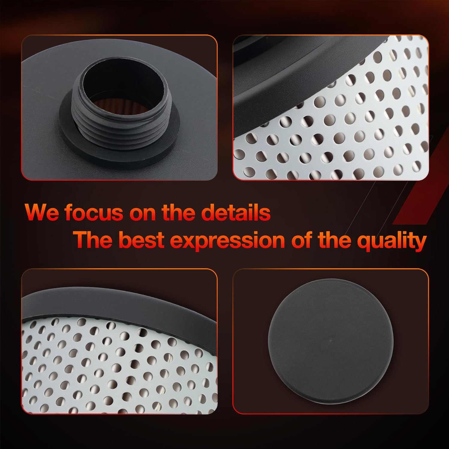 496-5 Fuel Tank Filter Element 6 Pcs, Compatible with Diesel Gasoline Biodiesel Water Separate 30 Micron With iron protective plates
