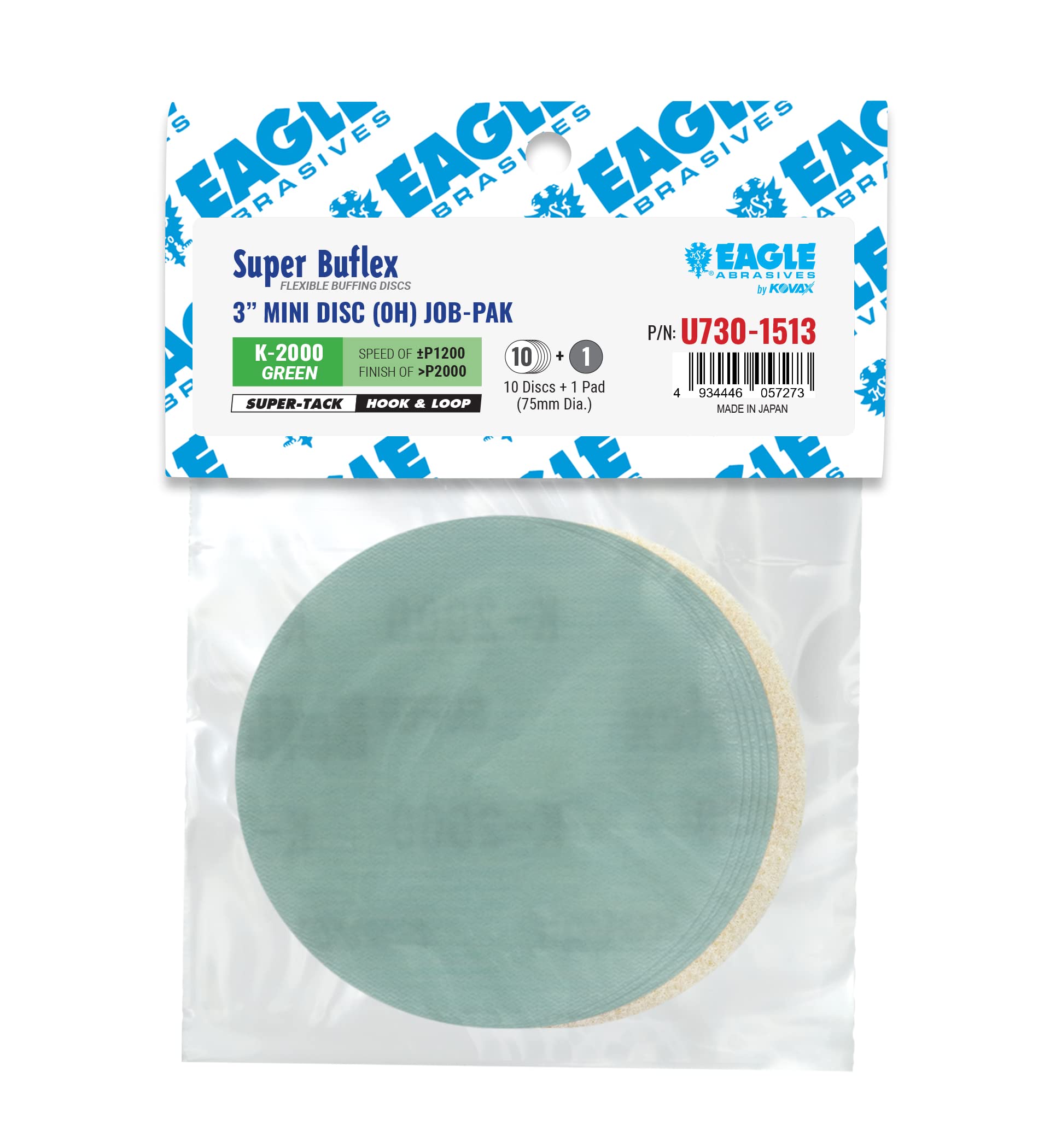 Super Buflex Flexible DRY 3 inch Mini-Sanding Discs JOB-PAK