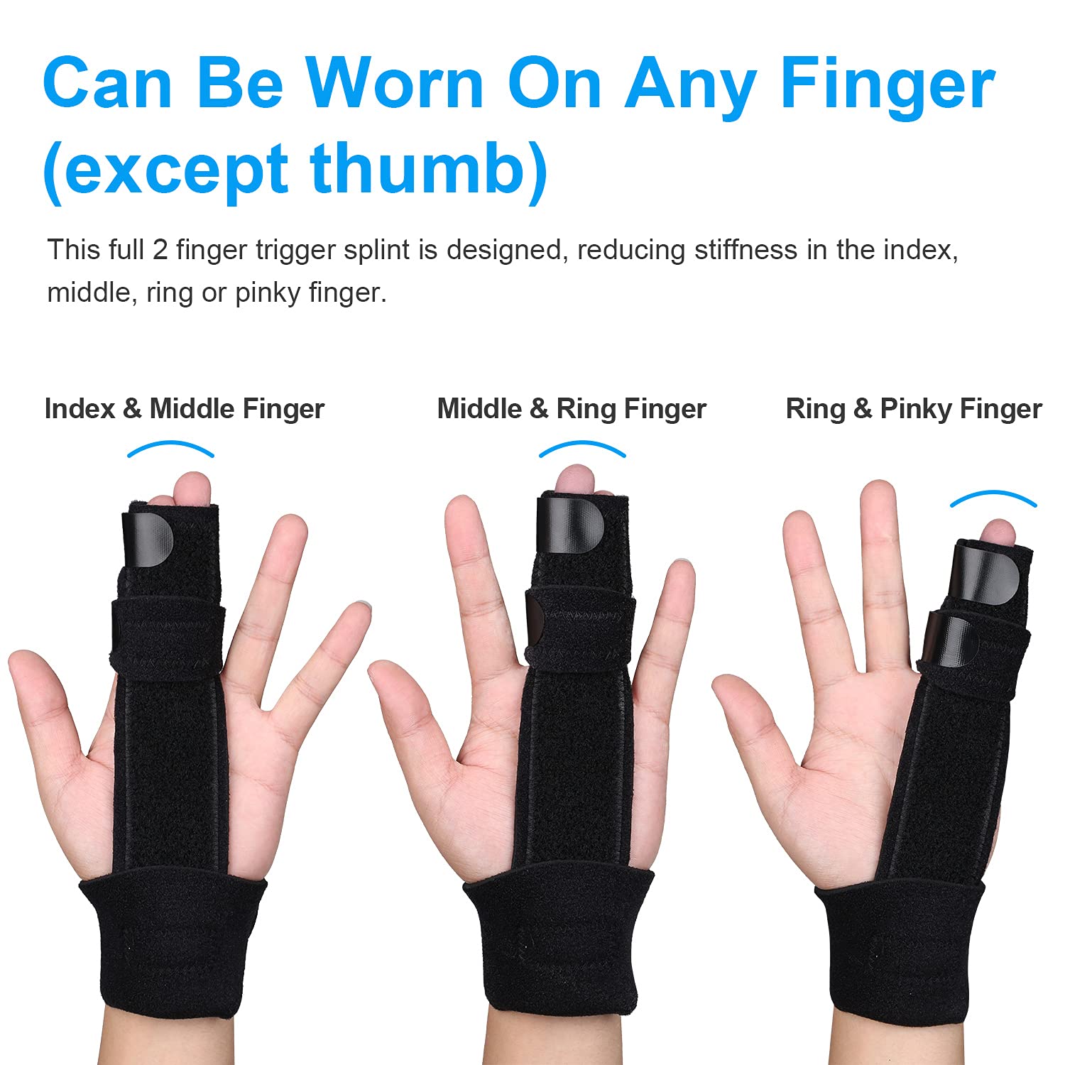 Buy Fracture 2 Fingers Splint Trigger Finger Adjustable Brace, Metal