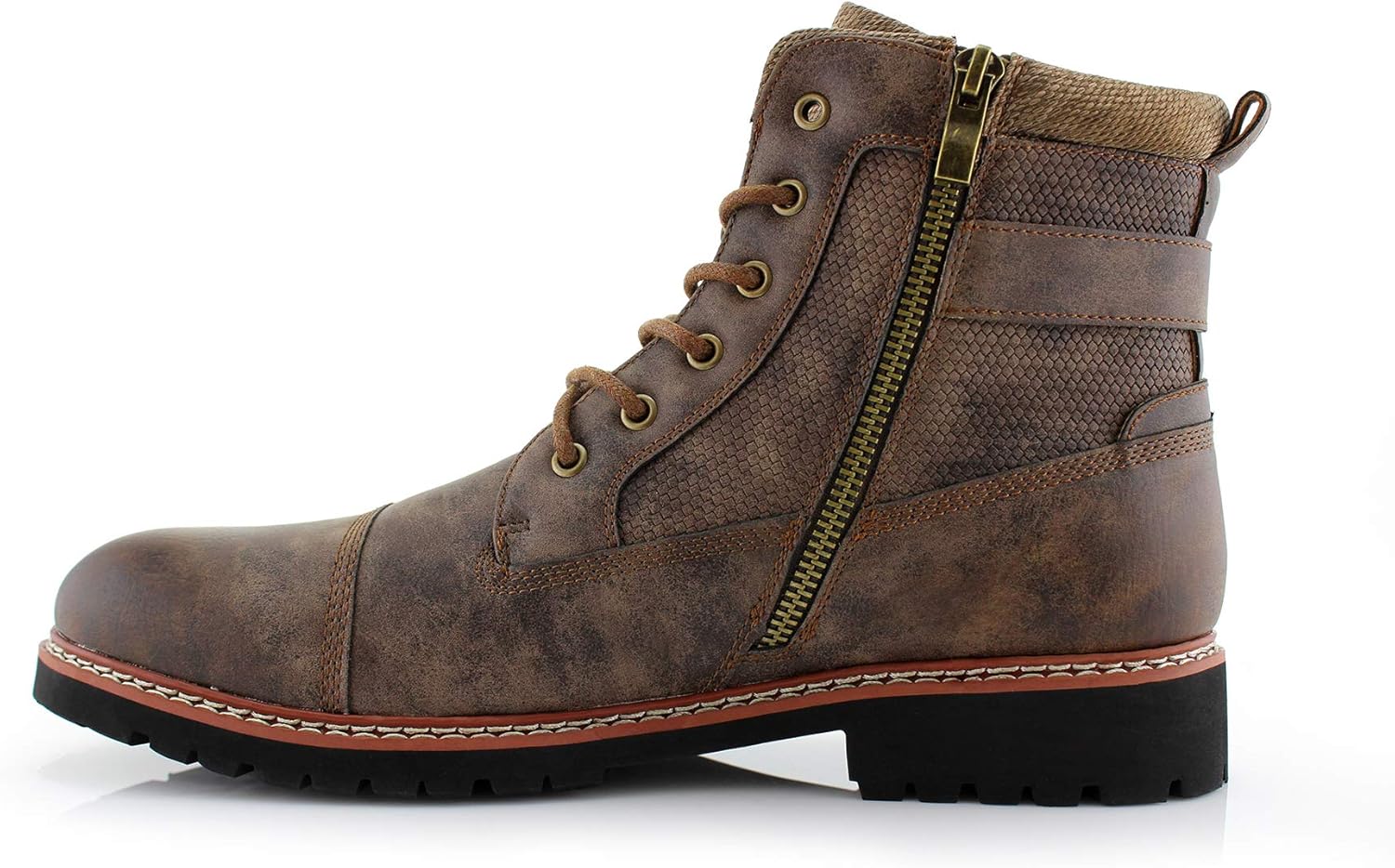 Polar Fox Men's Casual Cap-Toe Ankle Boot Collection | Lace-Up Work, Combat, and Chukka Styles