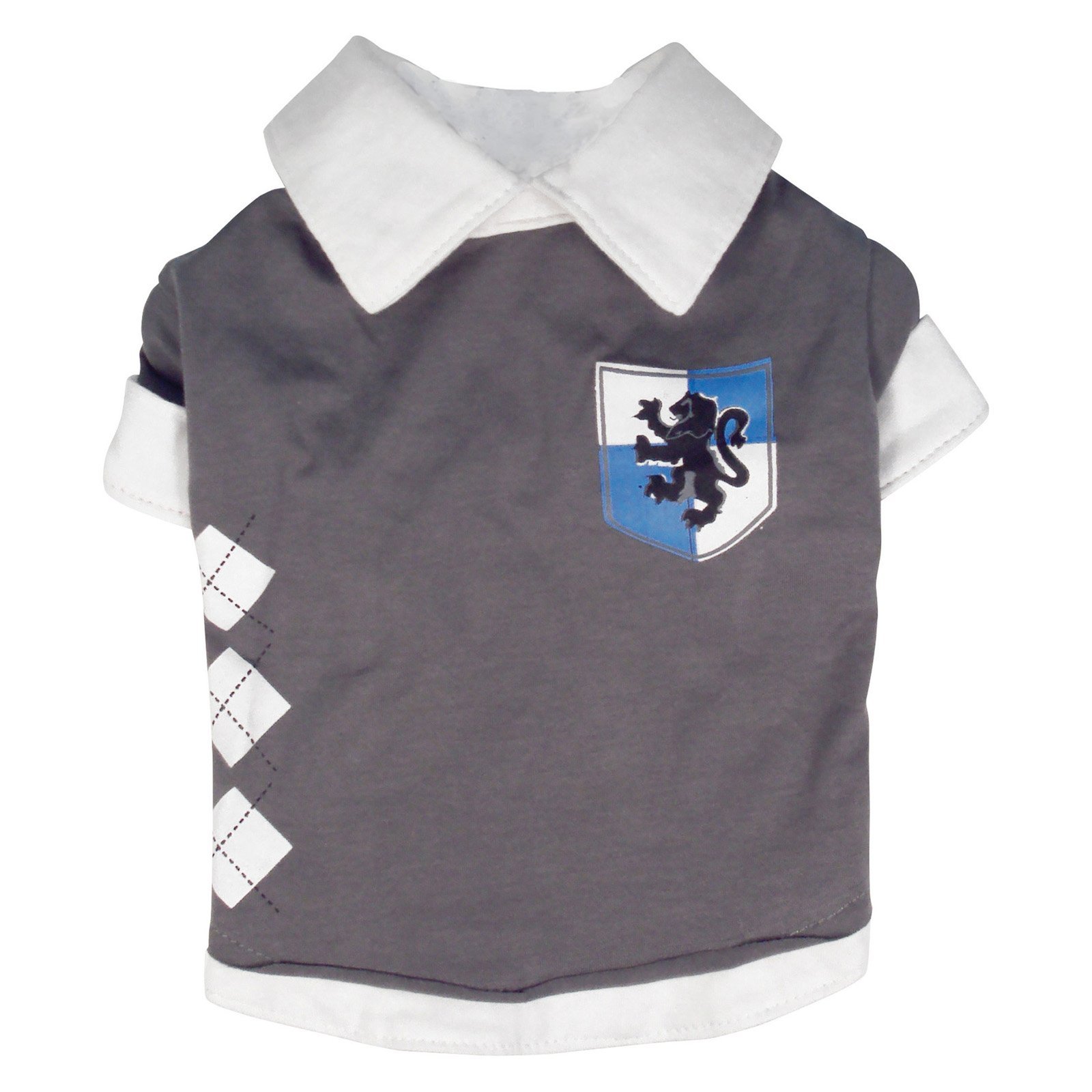 Polo pour chien haut de gamme Dogit Style gris en taille S aux finitions soignées