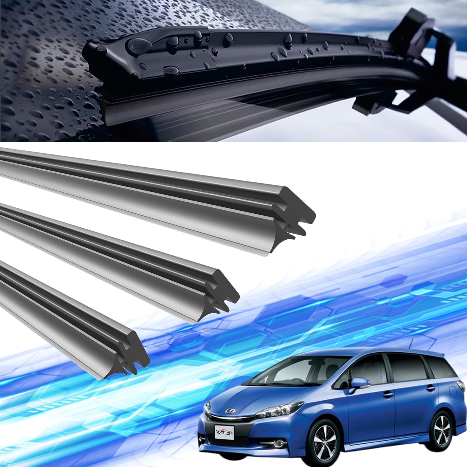 Amazon.co.jp: ウィッシュ 20系 ワイパー 替えゴム 適合サイズ 純正