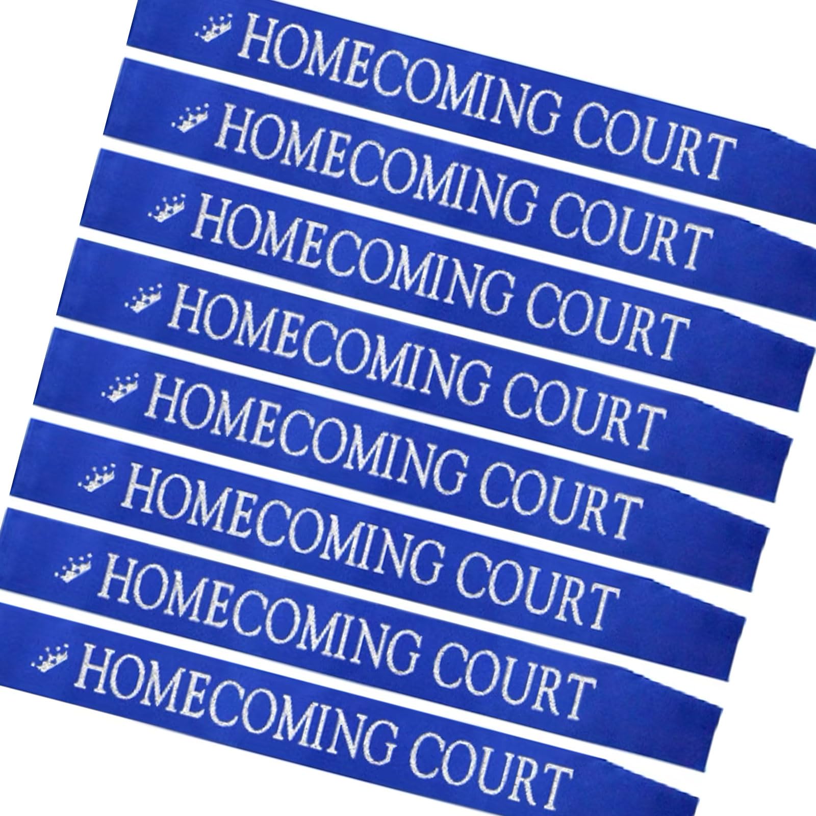 NAUXIUDSJS Homecoming Court Sashes Blue, Homecoming Sashes for High School Dance Party Costume Event Graduation Party Cosplay Pageants Prom Party
