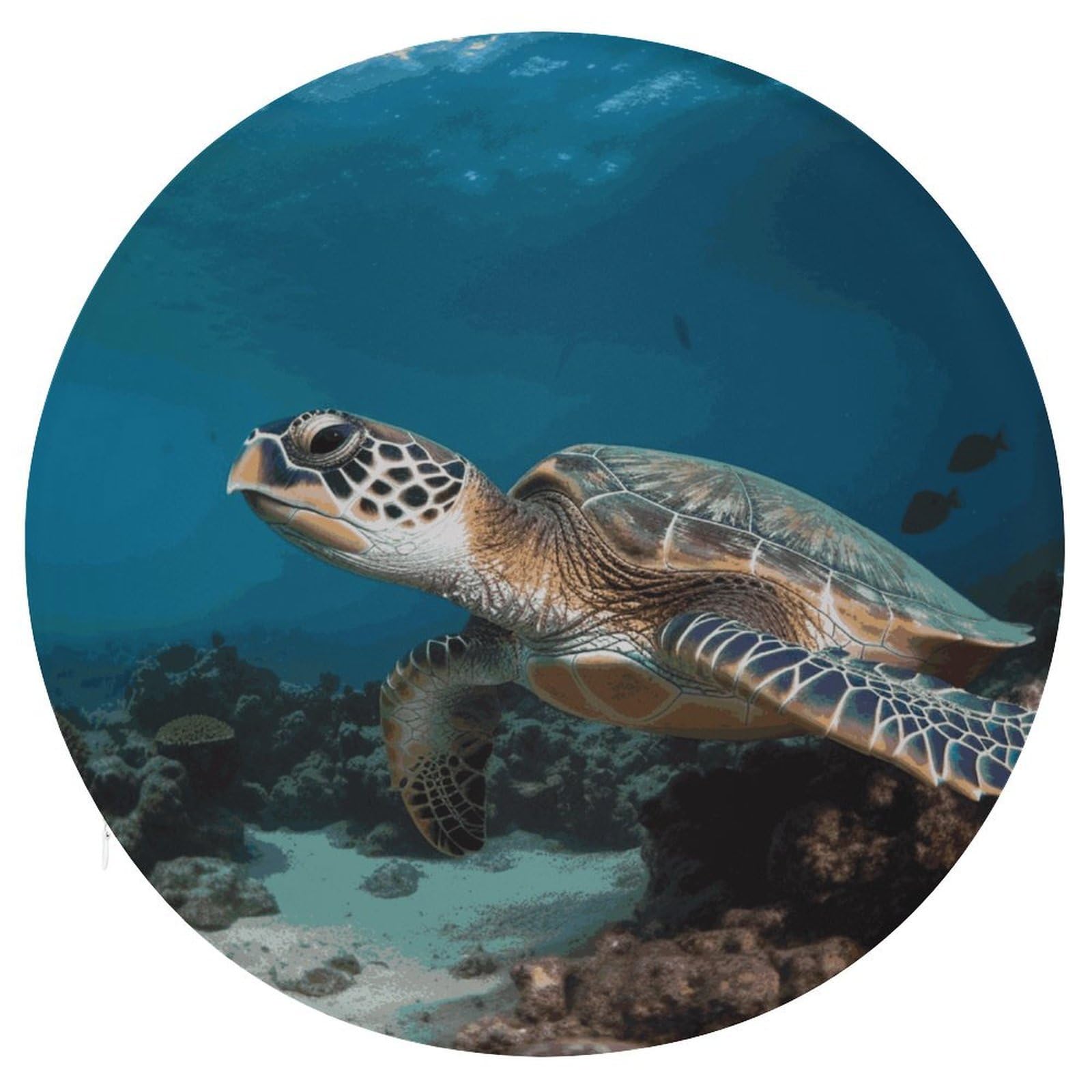 Adfgyerh Style Sea Turtle Cushion Memory Foam Pillow Core，Seat Cushion Detachable Design，Chair Cushions Suitable For All Seasons, And Can Be Used In Offices, Dining Rooms, Homes, And Other Settings.