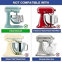 Vista 2 de Flex Edge Beater for KitchenAid Bowl-Lift Stand Mixer - 6 Quart Flat Beater Paddle with Flexible Silicone Edges