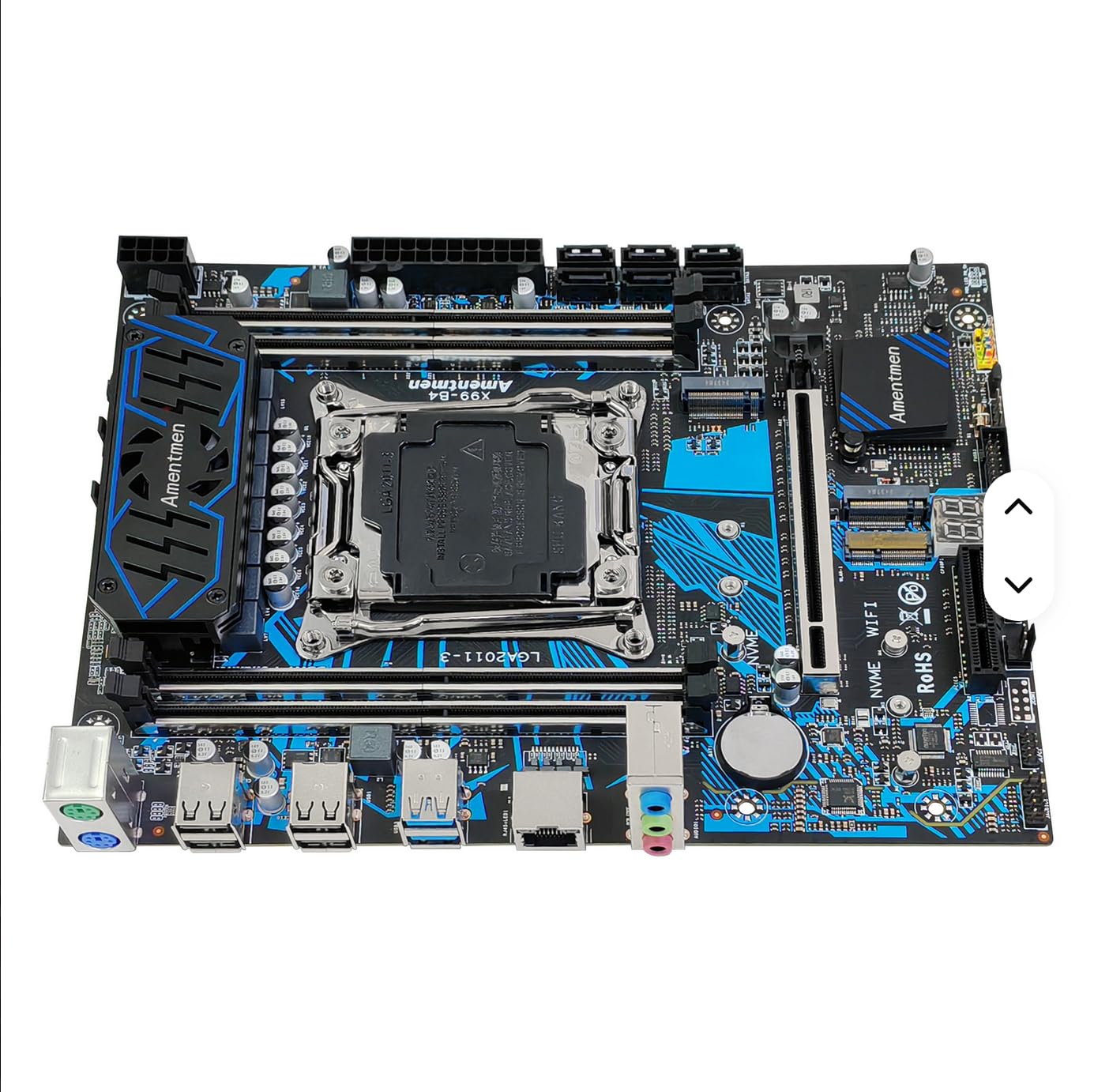 Amentmen X99 ATX Motherboard, DDR4 4-Channel Memory Support, TPM 2.0, LGA 2011-3 Socket, with NVME M.2, WiFi, SATA 3.0, USB 3.0 Ports