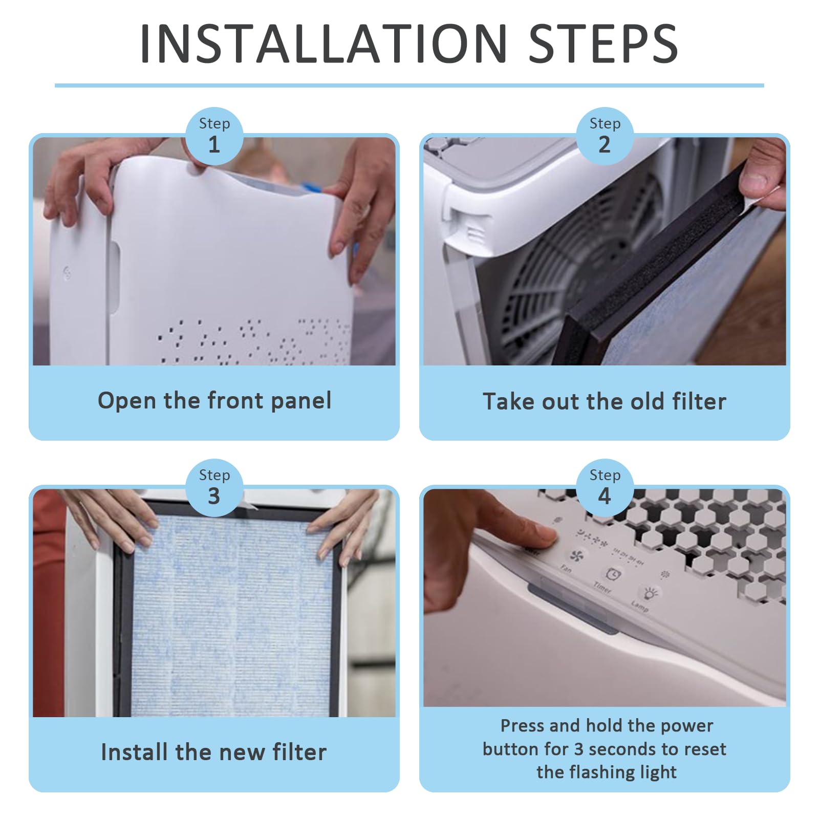 Filtro di Ricambio 4-in-1 Compatibile con 𝗔𝗶𝗶𝗯𝗼𝘁 Epi188, Filtro HEPA di Ricambio con Filtro a Carboni Attivi (2 Pezzi)