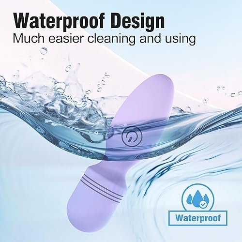 Miniatura 5 de Masajeador personal de espalda, masajeador de mano impermeable y recargable, 10 patrones de masaje por vibración, perfecto para relajación de viaje,