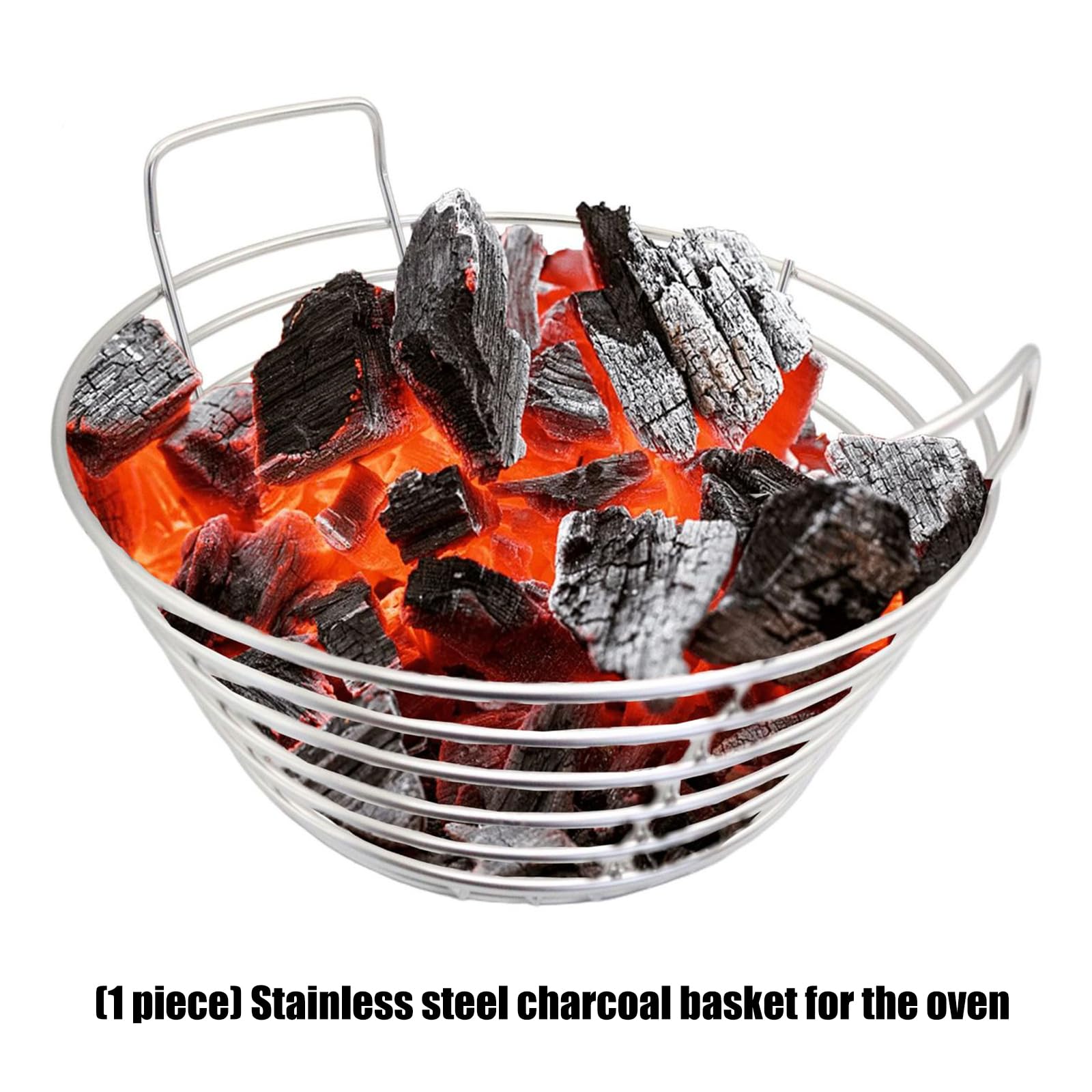 Efficient Grills - Soporte para carbón de acero inoxidable grueso y práctico para barbacoa, suministros de barbacoa, accesorio para barbacoa