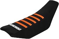 Vista 4 de Enjoy Mfg Funda de asiento compatible con KTM SX50 SX 50 2009-2015 - All Black/Black Ribs #90