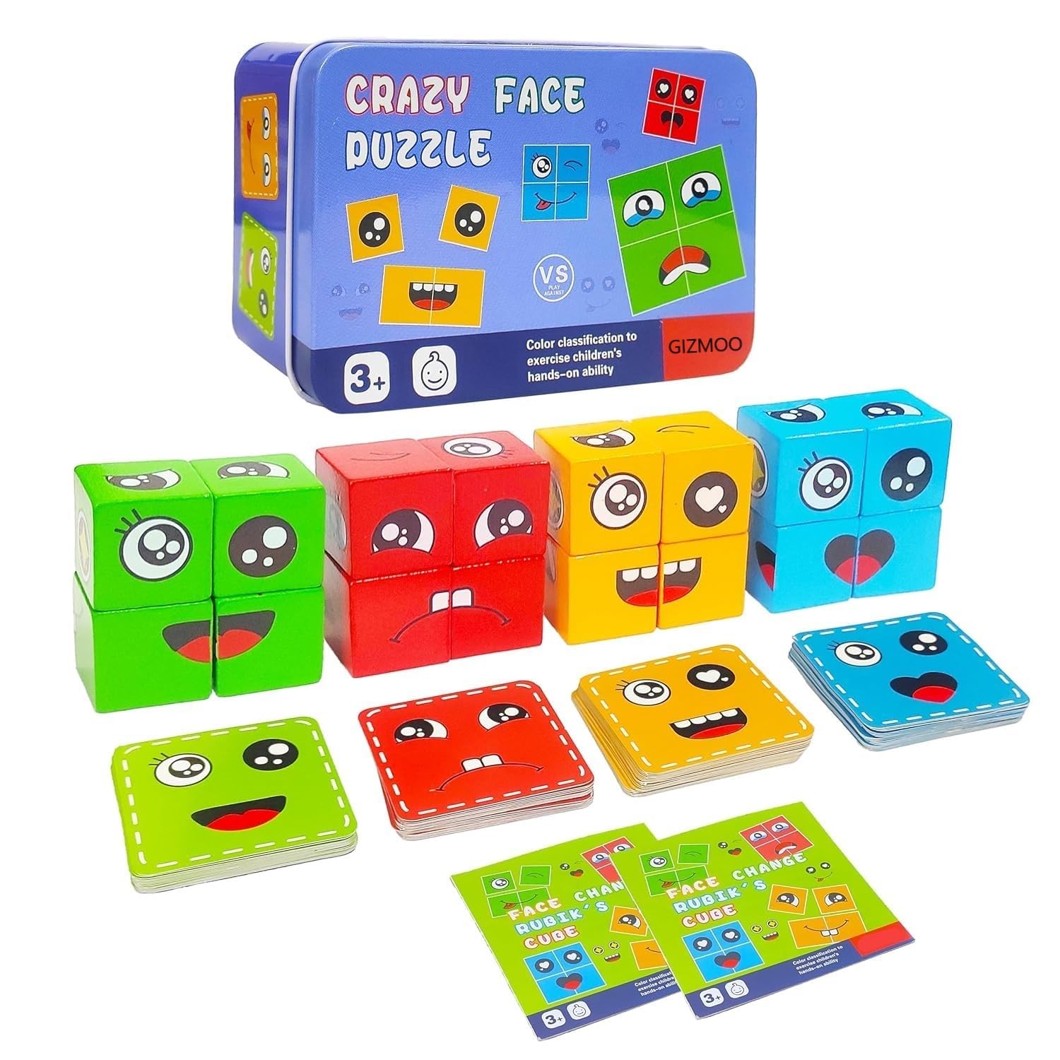 【紙ジャケ】Faces【5枚セット】 GIZMOO™ Crazy Face Puzzle Game for Kids (Pack of 1) : Amazon.in