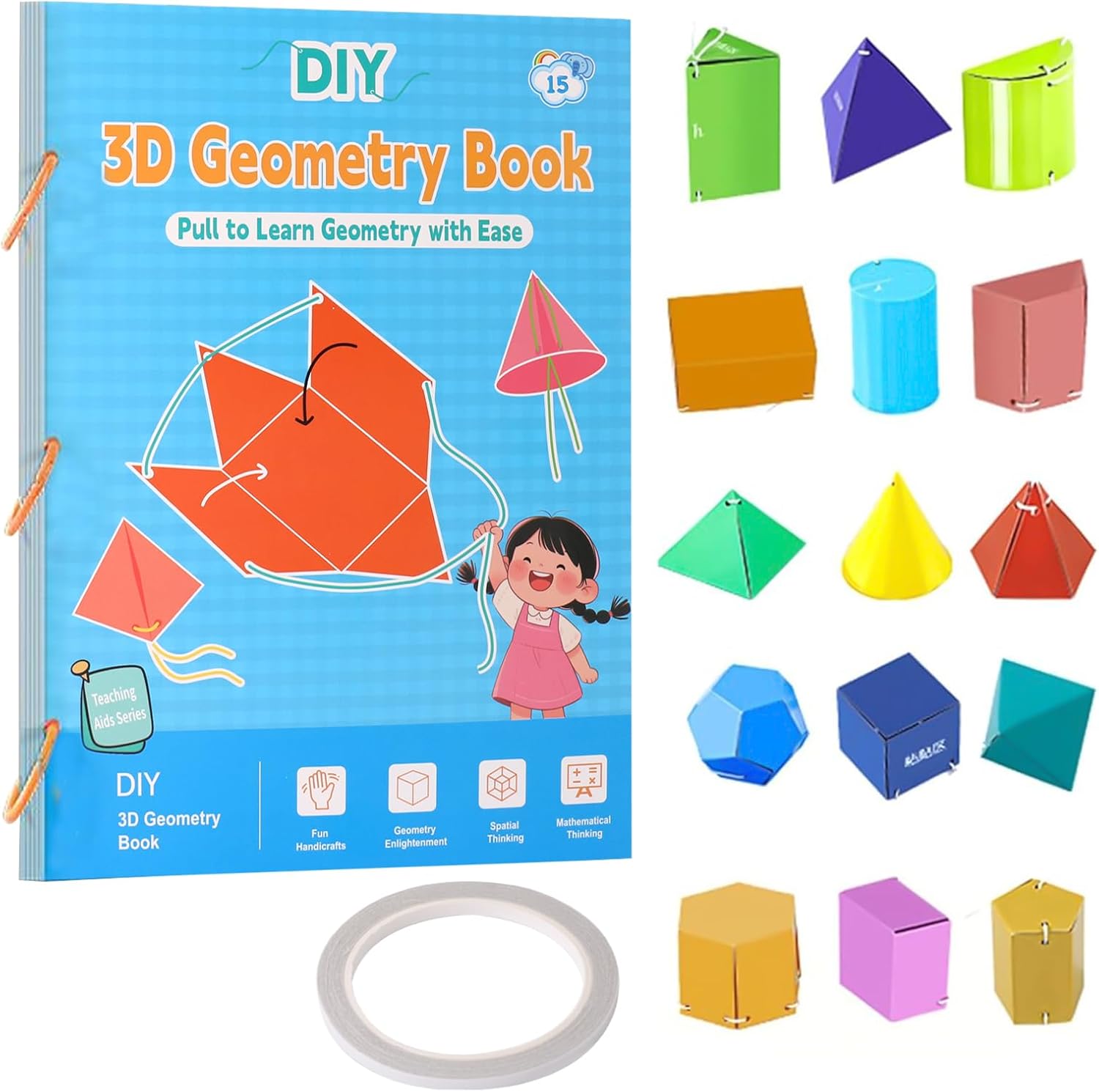#Libro educativo para aprendizaje de geometría 3D DIY por 14,99€