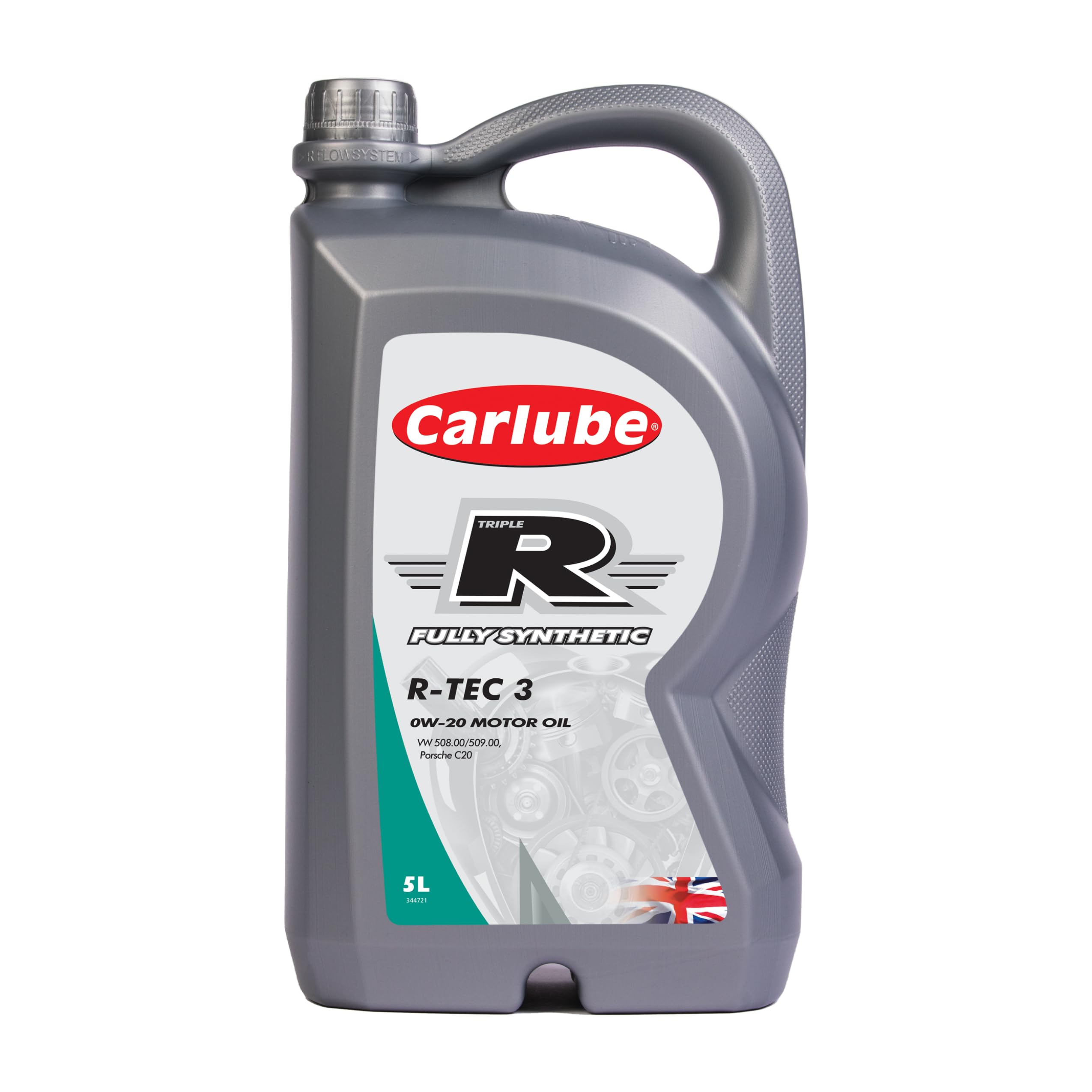 Carlube Triple R 0W-20 ACEA C5 VW Olio Motore Completamente Sintetico R-TEC 3 5L per Porsche e Volkswagen