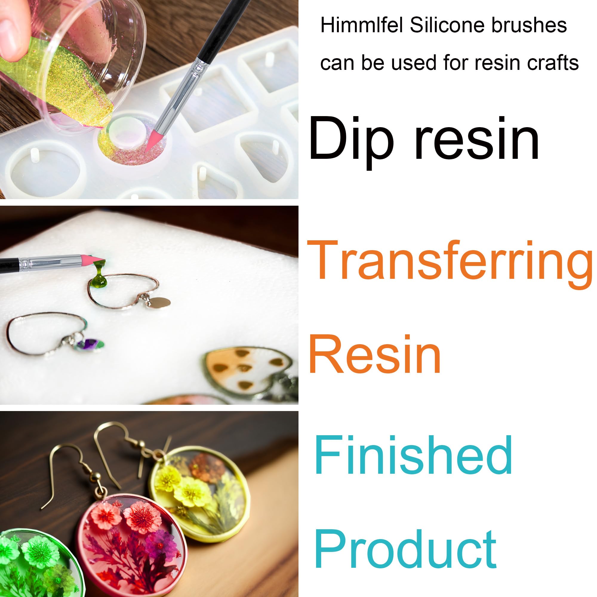 Confezione da 5 Strumenti per Modellare la Ceramica con Pennelli in Silicone, Punte Rosse di Grandi Dimensioni