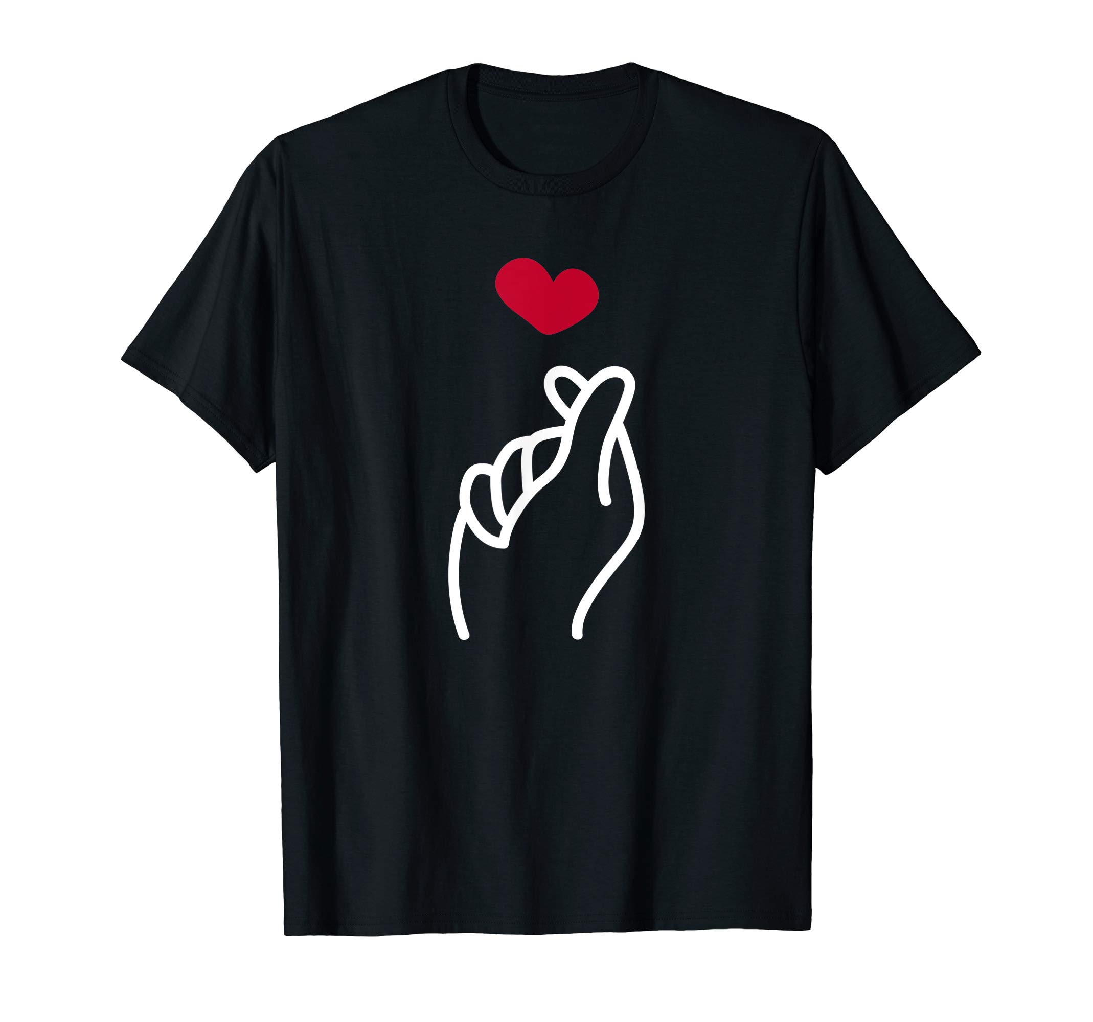 Saranghae Kpop Korean Pop Music Heart Design K-Pop Finger T-Shirt