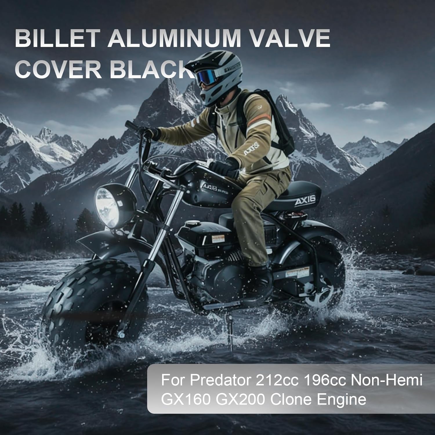 Billet Aluminum Valve Cover Silver for Predator 212cc 6.5HP Hemi Engine