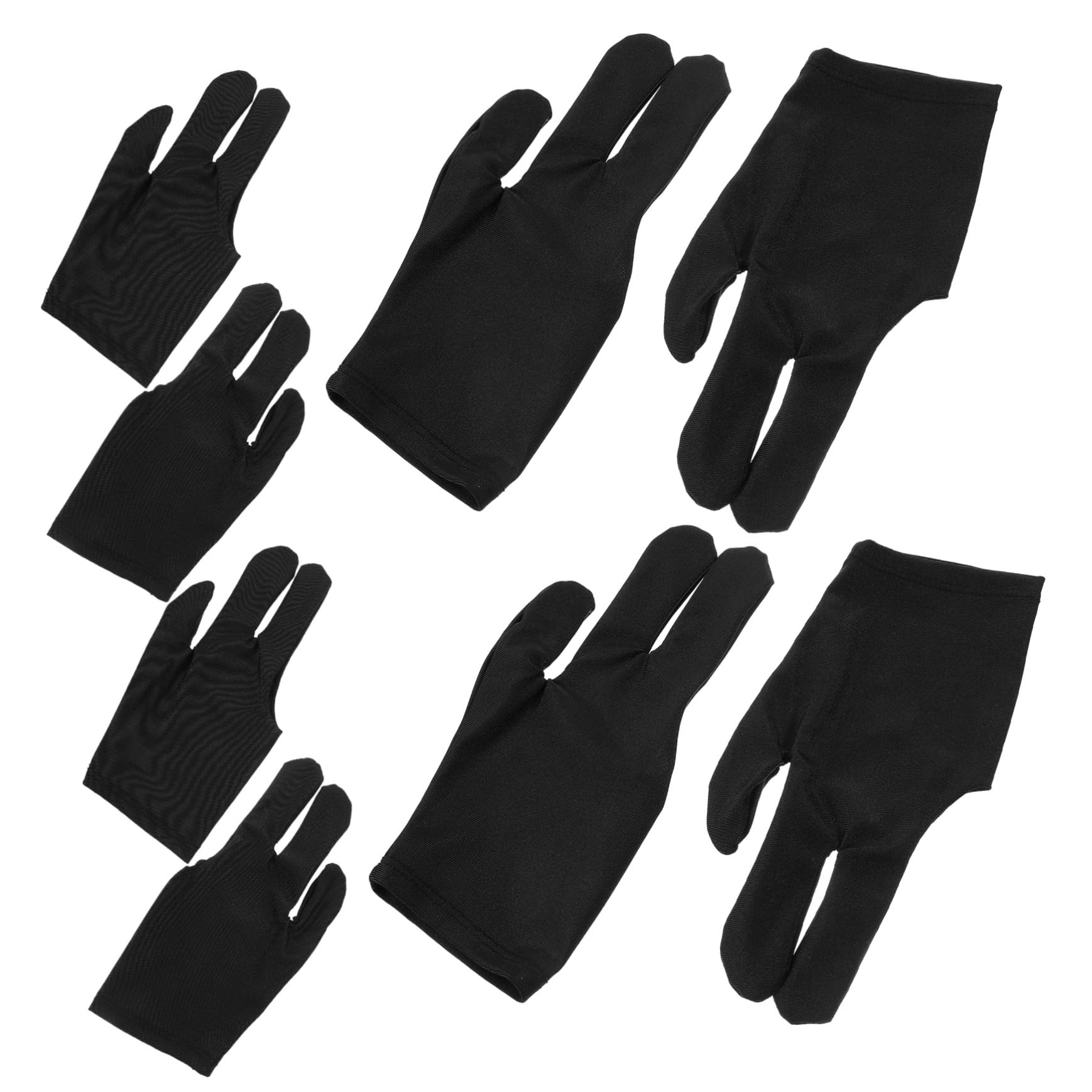 GAROZATION 4 Pairs Billiard Gloves Breathable Mesh Pool Gloves Elastic Billiards Glove for Men and Comfortable
