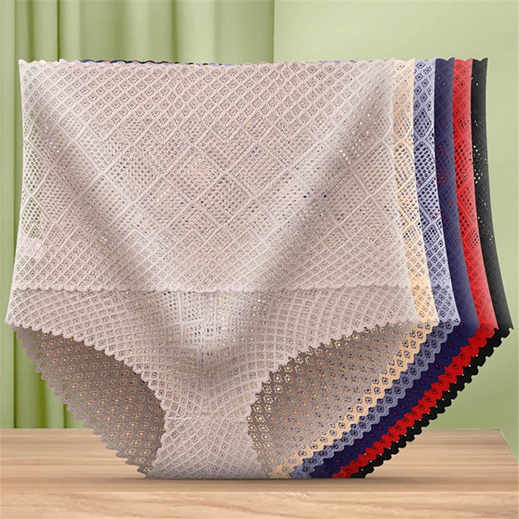 Paquete de 6 Bragas de Mujer Sexy de Encaje Europeo sin Costuras para Mujer realce de glúteos y Bragas para el Vientre Ropa Interior Transparente