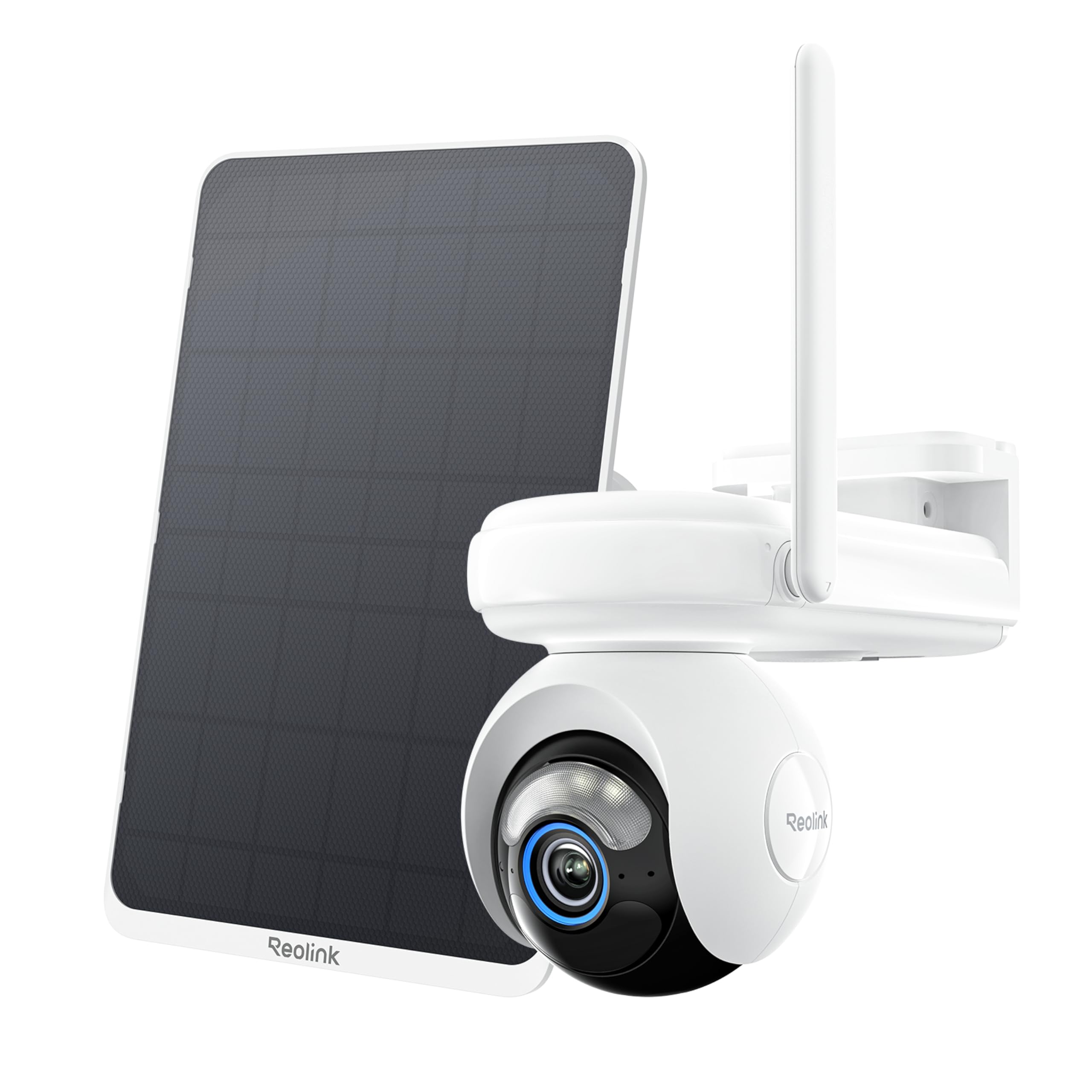 Reolink 4G LTE Überwachungskamera mit SIM Karte, 360° Auto-Tracking, 20000mAh Akku, Voraufzeichnung, ColorX-Nachtsicht, 4MP PT LTE Kamera Outdoor ohne WLAN, KI Erkennung, Altas Go PT+12W Solarpanel