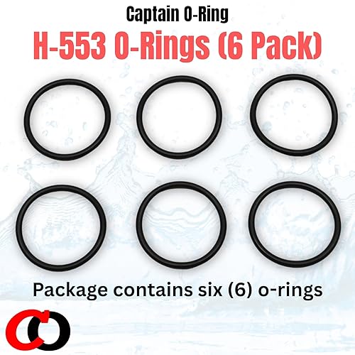 Vista 5 de Captain O-Ring Repuesto H-553/5308696 / P6000-C31 / A912809-0070A Anillos tóricos para Zurn, Sloan, Royal/Regal, American Standard Válvula