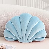 Vista 11 de Seashell - Almohada decorativa con forma de concha marina, almohada de lanzar con forma de concha, almohada de playa con inserto 3D, almohada