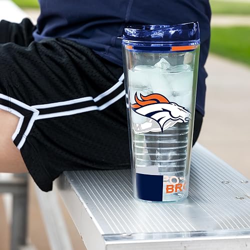 Miniatura 197 de Rico Industries NFL - Vaso clásico de fútbol americano de doble pared, 16 oz o 20 onzas, tapa W