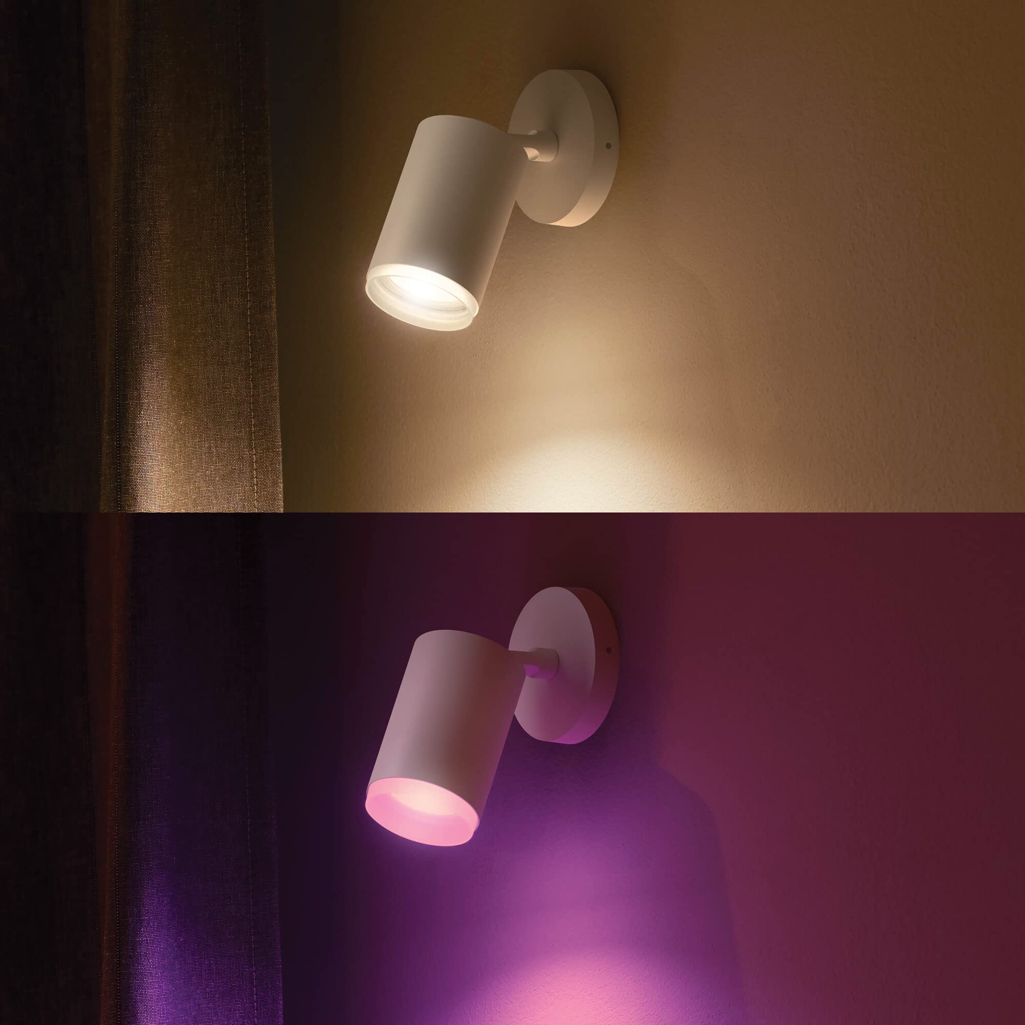 Philips Hue White and Color Ambiance Fugato Faretto Smart, 3 Punti Luce, Orientabili, Bluetooth, Dimmerabile, Attacco GU10, Lampadine Incluse, Bianco