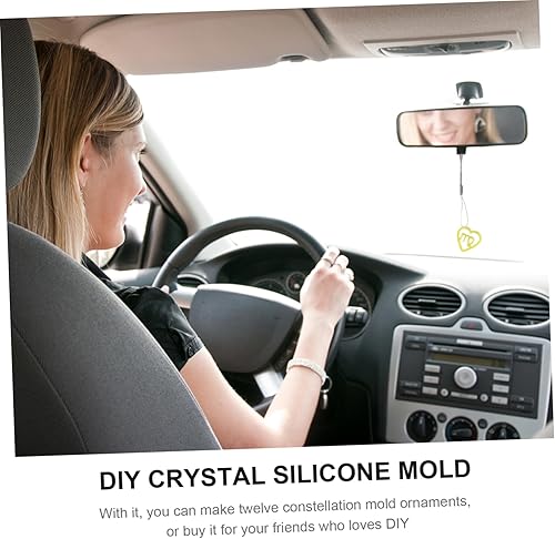 Miniatura 9 de VILLCASE Molde de silicona de amor para constelaciones, molde de silicona para colgante del zodiaco, dije de corazón, constelación, resina, molde de