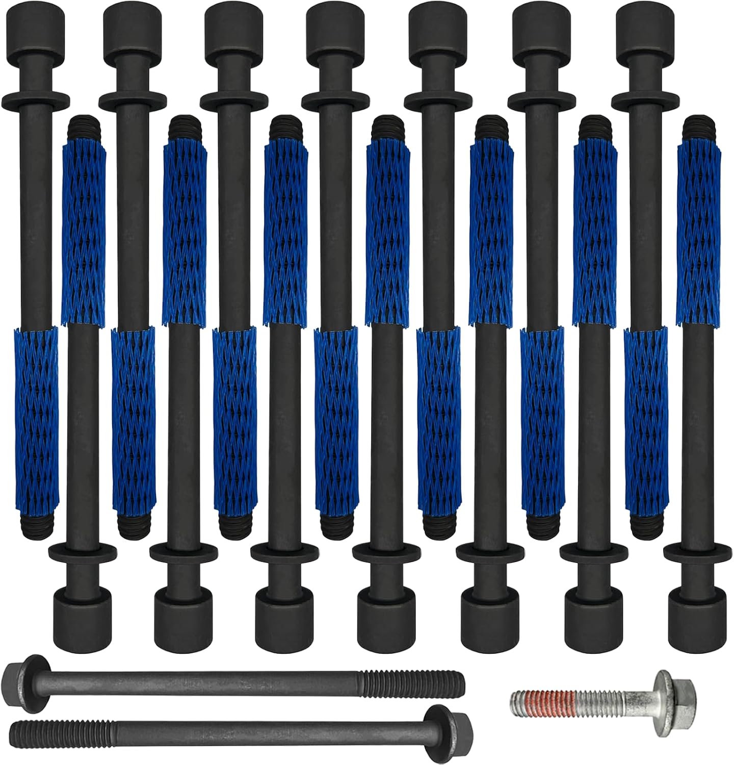 17 Pcs Grade Cylinder Head Bolts——OE ES71334 ES72195 GS33416, Compatible with Isuzu I-280/I-290/Ascender, Saab 9-7x, Buick Rainier, Chevy Colorado, Hummer H3/H3t, Gmc Canyon/Envoy 2005-2012