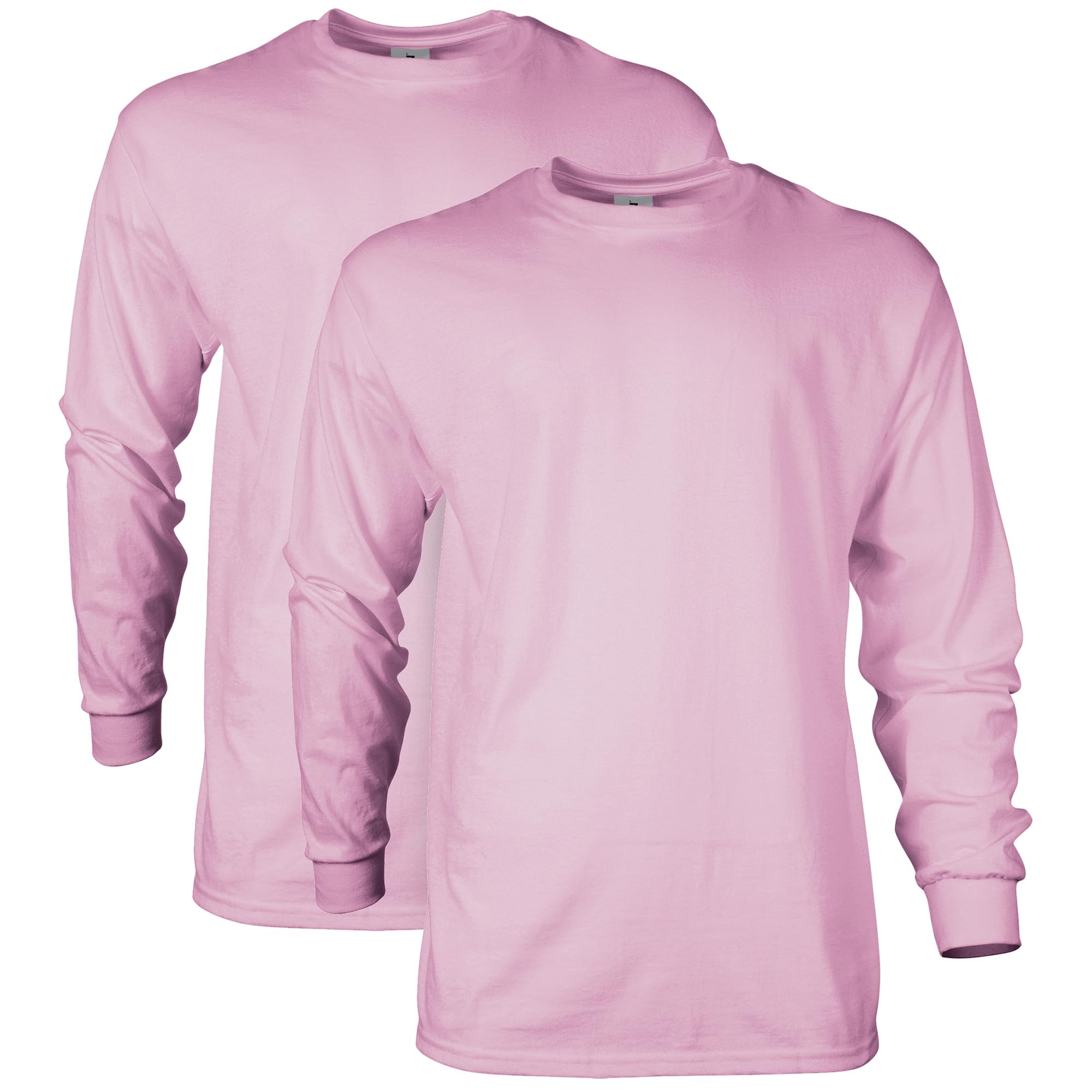 Gildan Camiseta de Manga Larga, de Ultra Cotton, Estilo G2400, Camiseta Hombre (Pack de 10)