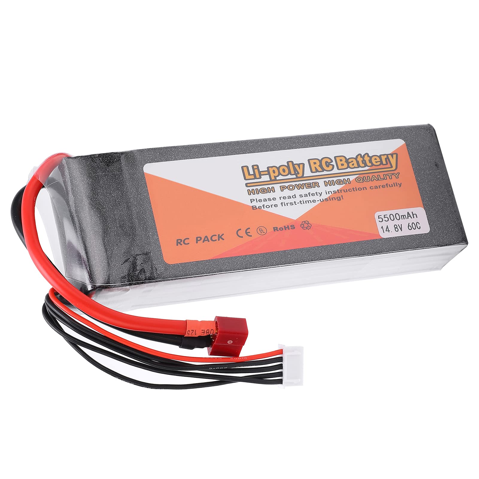 14,8 V 5500 mAh Li-Poly-Batterien 60C 4S T-Stecker Modell LiPo-Batterie für RC-Auto-Boot-Flugzeug