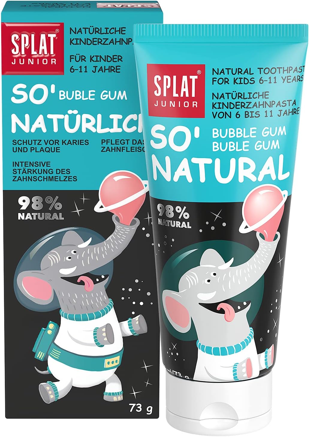 SPLAT Junior Bubble Gum Natural Toothpaste for children 6 – 11 years, 73g
